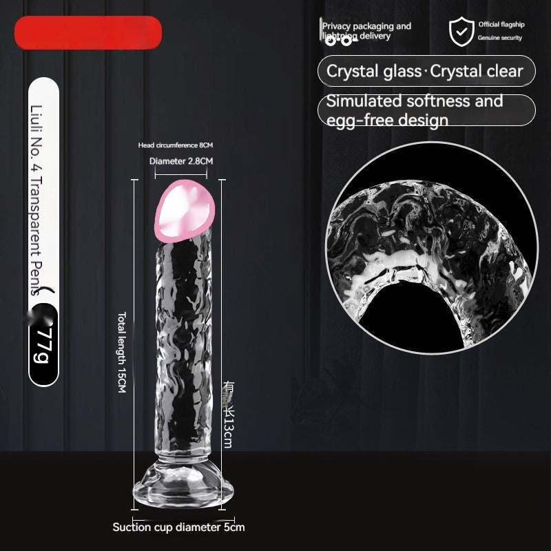 9i Adult Sex Toys Glass Women's Masturbation Device Transparent Dildos Cannon Toy