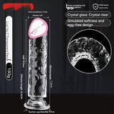 9i Adult Sex Toys Glass Women's Masturbation Device Transparent Dildos Cannon Toy