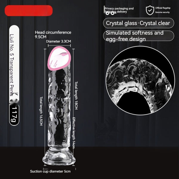 9i Adult Sex Toys Glass Women's Masturbation Device Transparent Dildos Cannon Toy