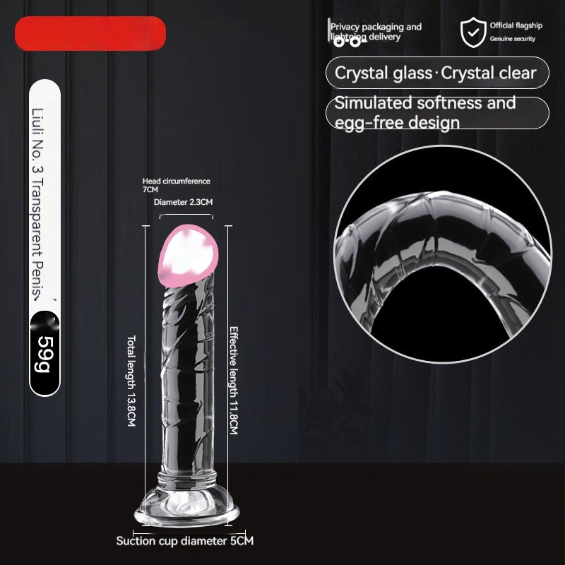 9i Adult Sex Toys Glass Women's Masturbation Device Transparent Dildos Cannon Toy